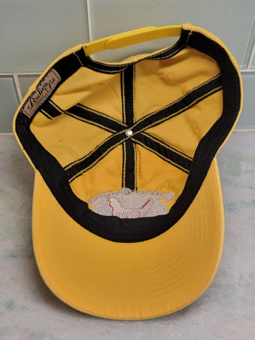 Yellow 'Crazy Chicken Lady' Embroidered Baseball Cap, Snapback